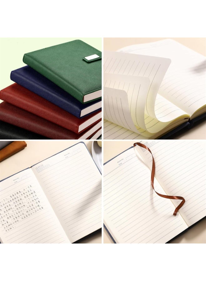LYNLYN A5 Meeting Notebook Gift Box Set, PU Leather Business Notebook with Magnetic Closure, 200 Pages 80gsm Premium Paper, Includes Metal Executive Gel Pen and Refill, Lay-Flat Office Journal for Notes and Signatures - Image 4